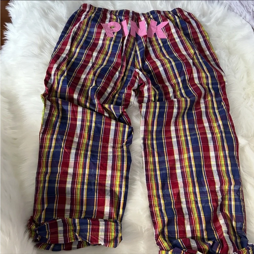 Vintage‎ “Pink” on the booty, dog logo Victoria's Secret PINK Pajama Pants